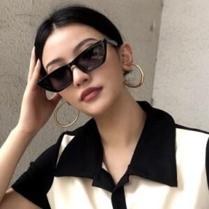 HK-29 KACAMATA HITAM WANITA KOREA  KACAMATA GAYA PERSEGI PANJANG