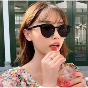HK-06 KACAMATA OVAL KOREA HITAM KEKINIAN | FASHION DEWASA | HARGA GROSIR