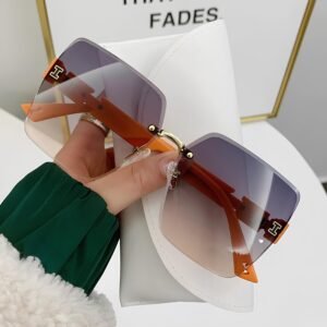 HK-MX6 KACAMATA HITAM BINGKAI TITANIUM KOTAK WANITA SUNGLASSES HIGH QUALITY KACAMATA FASHION PREMIUM TERBARU