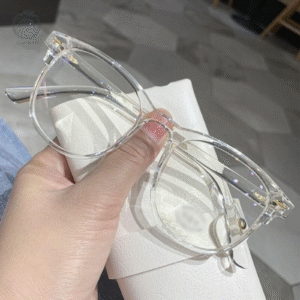HK-AR10 Kacamata Transparan Anti Radiasi Wanita Kacamata Korea Wanita Fashion Retro Bentuk Kotak Eyeglasses
